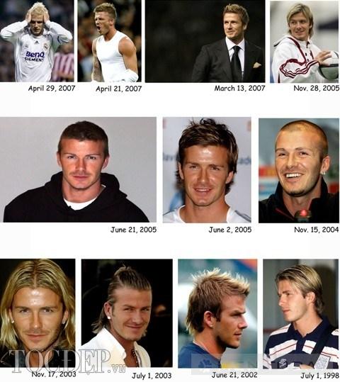 David Beckham - Những kiểu tóc đi cùng năm tháng
