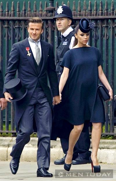 David Beckham and Victoria Beckham arrive together at the Royal Wedding of Prince William to Kate Middleton at Westminster Abbey on Friday (April 29, 2011), in London, England.