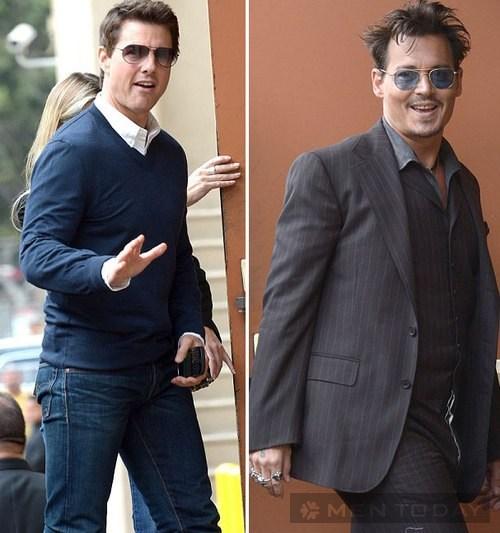 Tom Cruise và Johnny Depp đọ vẻ điển trai
