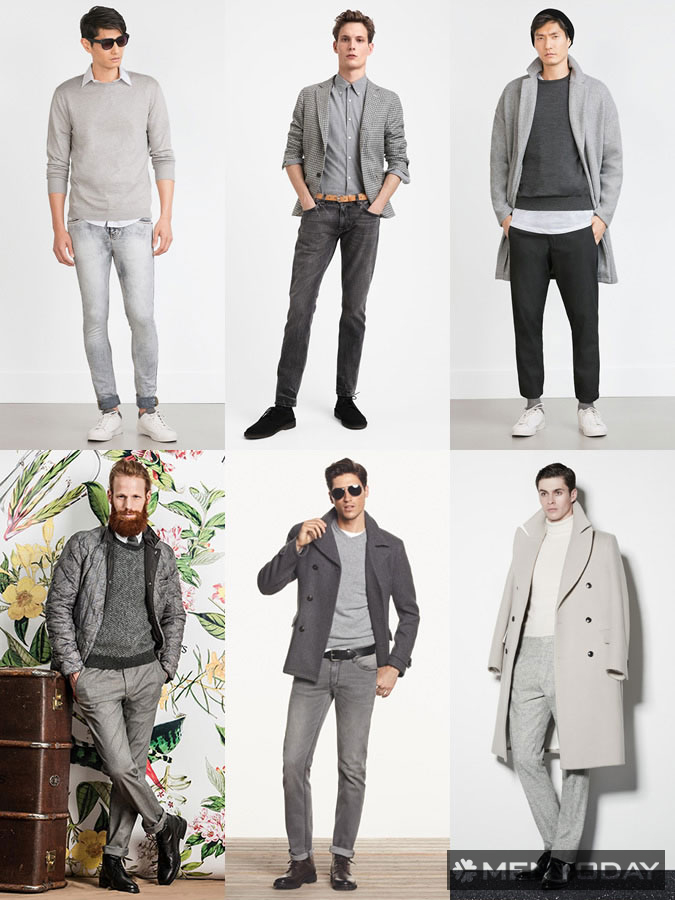 Xu hướng thời trang nam thu đông 2015: Sắc thái màu xám